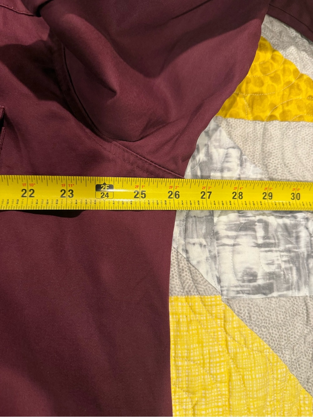 Wrangler Men’s XLT Long Sleeve Button-Down Shirt — Burgundy - Picture 4 of 11